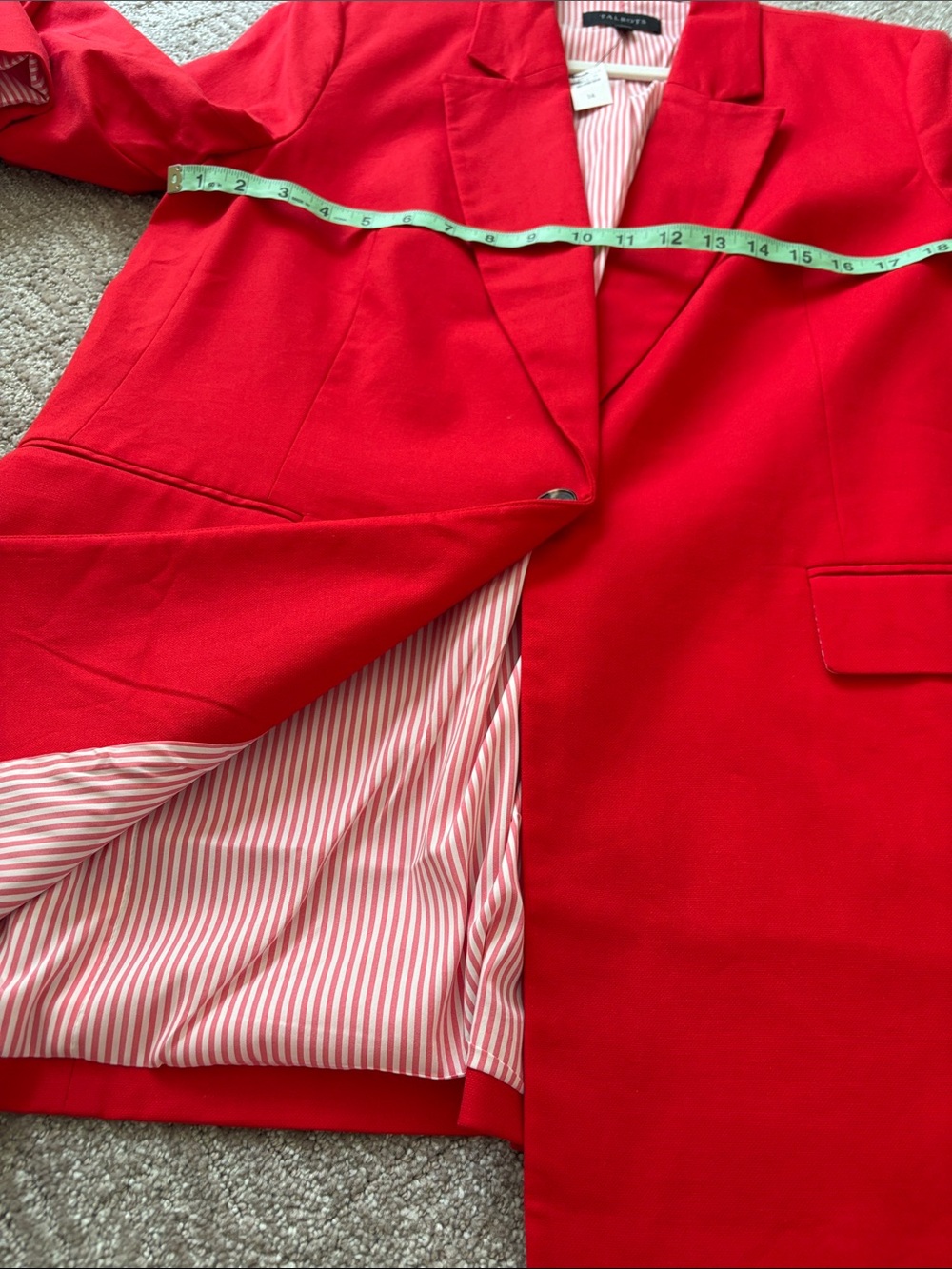 Talbots Red Single-Button Blazer Jacket - Picture 10 of 11